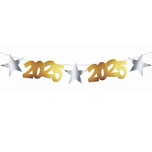 Bandeirola Artesanal Cartonada Reveillon 2025 2,8 Metros - 1 Un