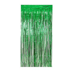 Cortina de Franja Metalizada Verde 100x200cm