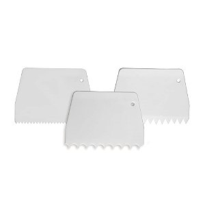 Espátula Raspadora Deco Plástico 9,5X13,5X0,4 - 3 Un - Cromus Allonsy