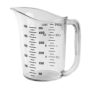 Medidor Copo Sem Tampa Plástico Policarbonato 500ml - Cromus Allonsy