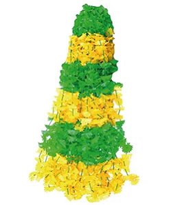Colar Havaiano Verde e Amarelo - 12 Unidades