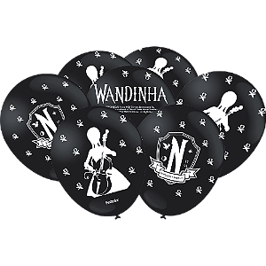Balão Especial Preto Wandinha - 25 Un