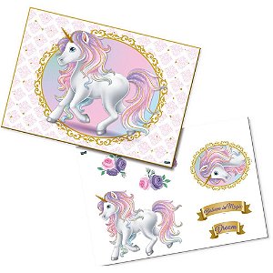 Kit Decorativo Unicórnio - Festcolor - 1 Un