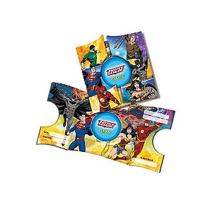 Convite Liga da Justiça Ilustrada - Festcolor - 08Un