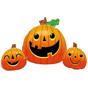 Balão Trio Abobóras Halloween - Cromus - 1Un