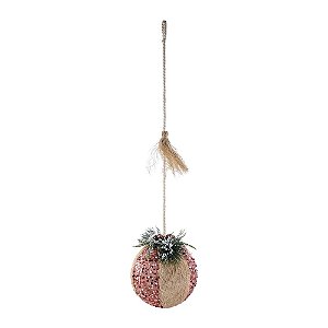 Bola Arranjo de Folhas Bege Rosa - 1 Un