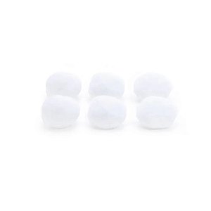 Bola de Neve Branco 5cm - Jogo com 6 Peças