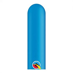 Balão Qualatex 260 Q - Pak Azul Safira - Liso Látex - 50 Un