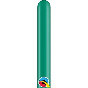 Balão Qualatex 260 Q - Pak Verde Esmeralda - Liso Látex - 50 Un