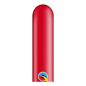 Balão Qualatex 260 Q - Pak Vermelho Rubi - Liso Látex - 50 Un