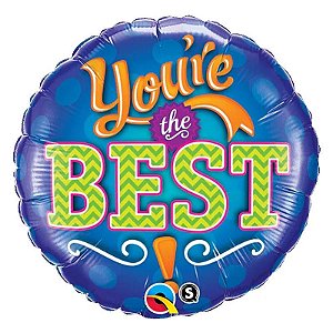 Balão Qualatex 09" - Redondo Solto - You"Re The Best!-Emblema - 1 Un