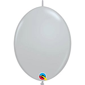 Balão Qualatex 6" - Q-Link Cinza - Liso Látex - 50 Un