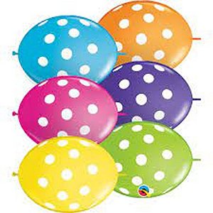 Balão Qualatex 12" - Q-Link Sortido Tropical - Bolas Grandes - 50 Un