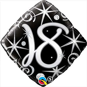 Balão Qualatex 18" - Diamante - 18-Faíscas E Espirais - 1 Un