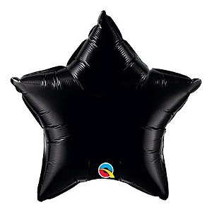 Balão Qualatex 36" - Estrela - Preto Onix Metalizado Liso - 1 Un