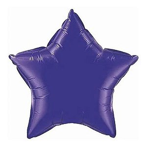 Balão Qualatex 20" - Estrela - Roxo Quartzo Metalizado Liso - 1 Un