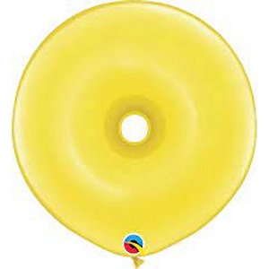Balão Qualatex 16" - Geo Amarelo Citrico - Liso Látex Donut - 25 Un