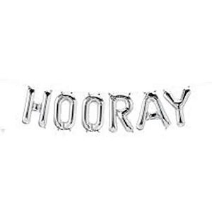 Balão Qualatex 16" - Kit - Hooray Prata - 1 Un