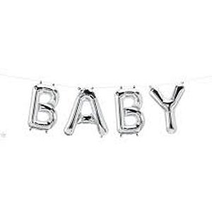 Balão Qualatex 16" - Kit - Baby Prata - 1 Un
