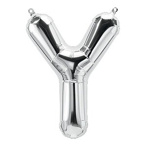 Balão Qualatex 34" - Letra - Y Prata - 1 Un