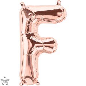Balão Qualatex 34" - Letra - F Rosê - 1 Un