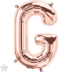 Balão Qualatex 34" - Letra - G Rosê - 1 Un