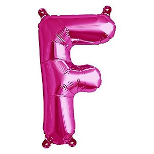 Balão Qualatex 34" - Letra - F Magenta - 1 Un
