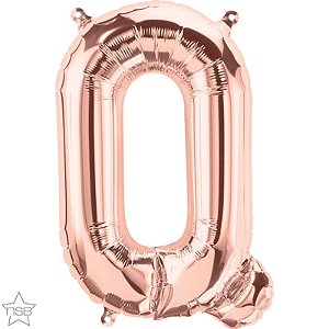Balão Qualatex 16" - Letra - Q Rosê - 1 Un