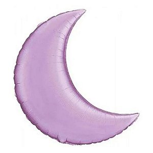 Balão Qualatex 35" - Lua Crescente - Lavanda Perolado Metalizado Liso - 1 Un