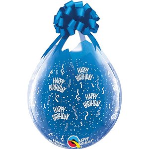 Balão Qualatex 18" - Transparente - Happy Birthday - 25 Un