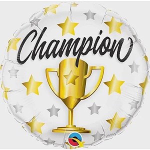 Balão Qualatex 18" - Redondo Solto - Champion-Estrelas - 1 Un