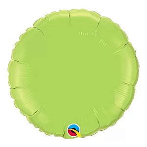 Balão Qualatex 18" - Redondo - Verde Lima Metalizado Liso - 1 Un