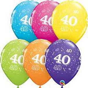 Balão Qualatex 11" - Redondo Sortido Tropical - 40 A-R - 50 Un