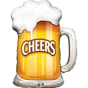 Balão Qualatex 35" - Shape - Cheers-Caneca De Cerveja - 1 Un