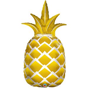 Balão Qualatex 44" - Shape - Abacaxi Ouro - 1 Un