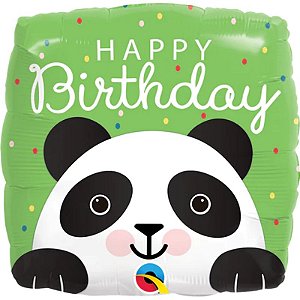 Balão Qualatex 18" - Shape - Happy Birthday-Panda - 1 Un