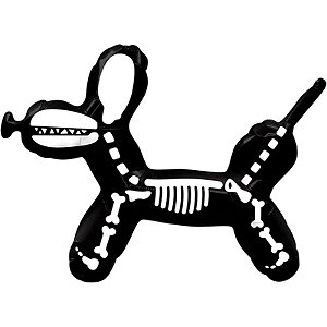 Balão Qualatex 14" - Shape Solto - Esqueleto Cachorro De Balão Qualatex - 1 Un