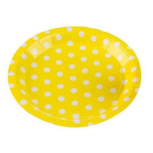 Prato Papel Poá Amarelo - 10 unidades