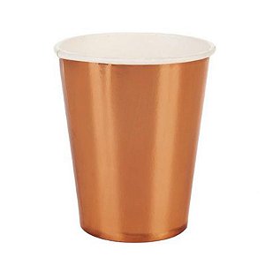 Copo de Papel 270ml Liso Bronze - 10 unidades