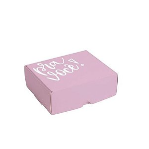 Caixa Para 6 Brigadeiros Prá Você Rosa 13x10,6x4,5cm - 100 Un