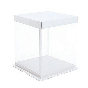 Caixa Para Bolo Branco 26x26x18cm - 1 Un