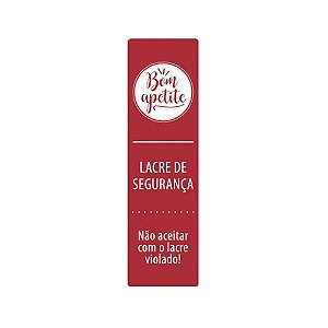 Etiqueta Adesiva 2x7cm Lacre de Segurança Preto - 500 Un