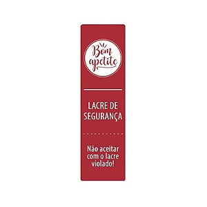 Etiqueta Adesiva 4x8cm Lacre de Segurança Vermelho - 500 Un