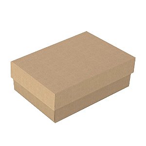 Caixa Retangular com Tampa Petit Kraft M 19,5x14,5x6,5cm - 10 Un