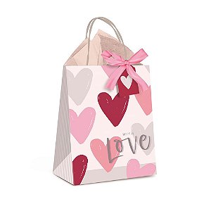 Kit Presente Sacola Passione P 21,5x15x8cm - 10 Un