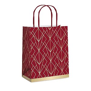 Sacola de Papel Stil Marsala G 32x26,5x13cm - 10 Un
