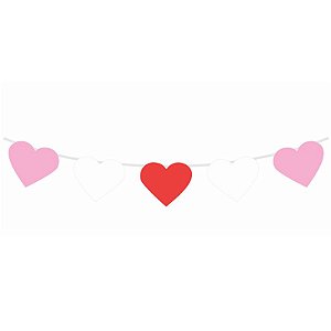 Bandeirola Corações Love 1,8m - 1 Un