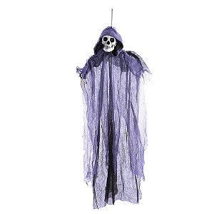 Caveira com Capa Erasmo Giacomeo Para Pendurar 95cm - 1 Un