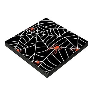 Guardanapo Estampado 32cm Folha Dupla Halloween Teia - 20 Un