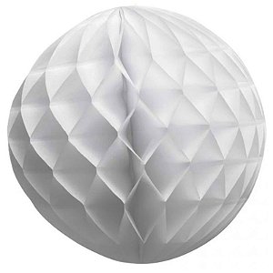Enfeite de Papel Globo 34cm Branco - 1 Un